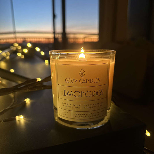 Lemongrass Wood Wick Candle - 11oz