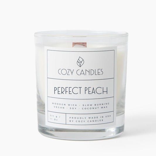 Perfect Peach Wood Wick Candle - 11oz