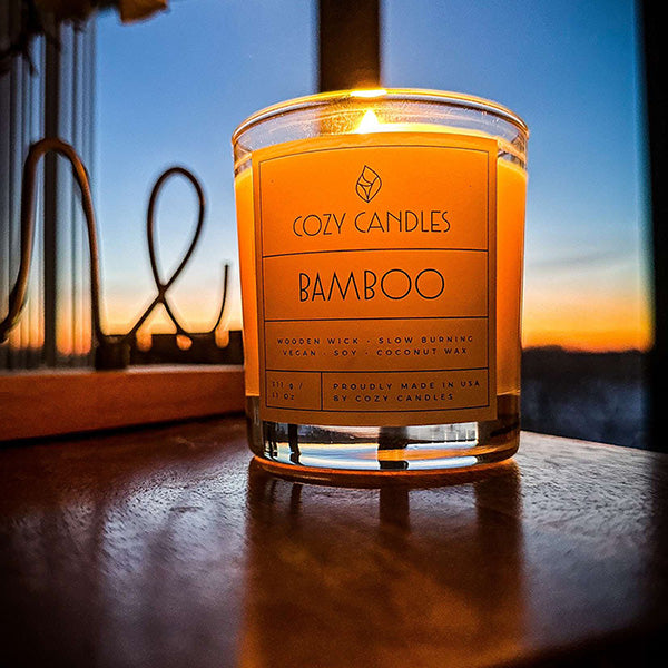 Bamboo Wood Wick Candle - 11oz – Cozy Candles