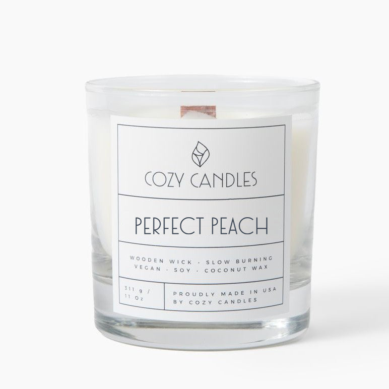 Perfect Peach Wood Wick Candle - 11oz