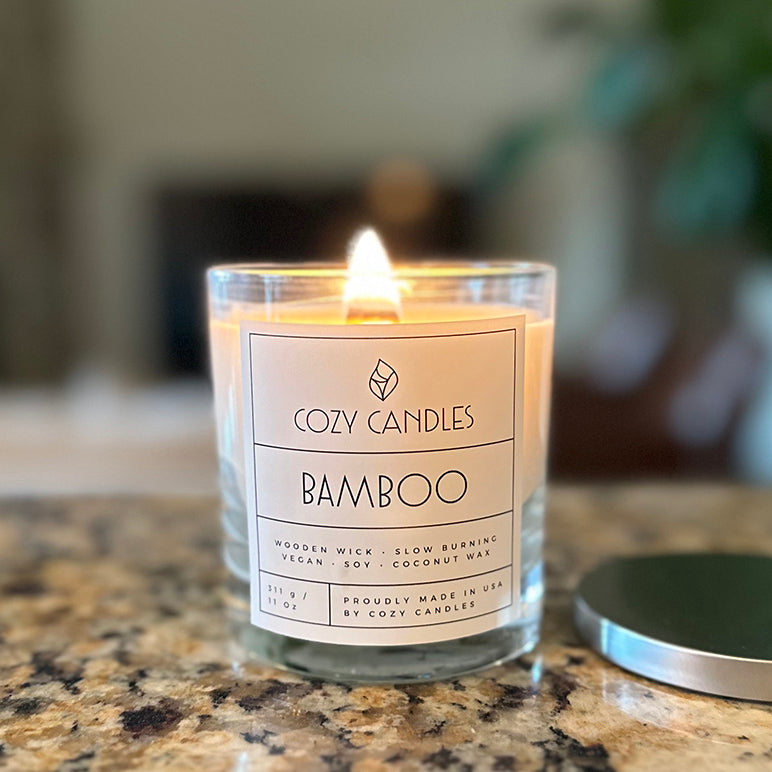 Bamboo Wood Wick Candle - 11oz – Cozy Candles